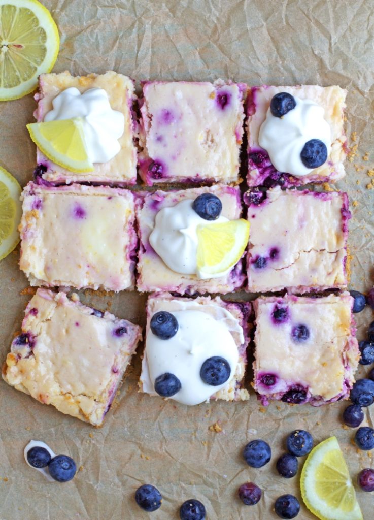 lemon blueberry cheesecake bars