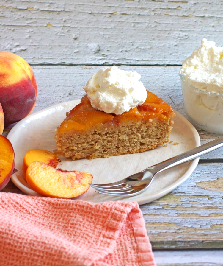 peach upside down cake
