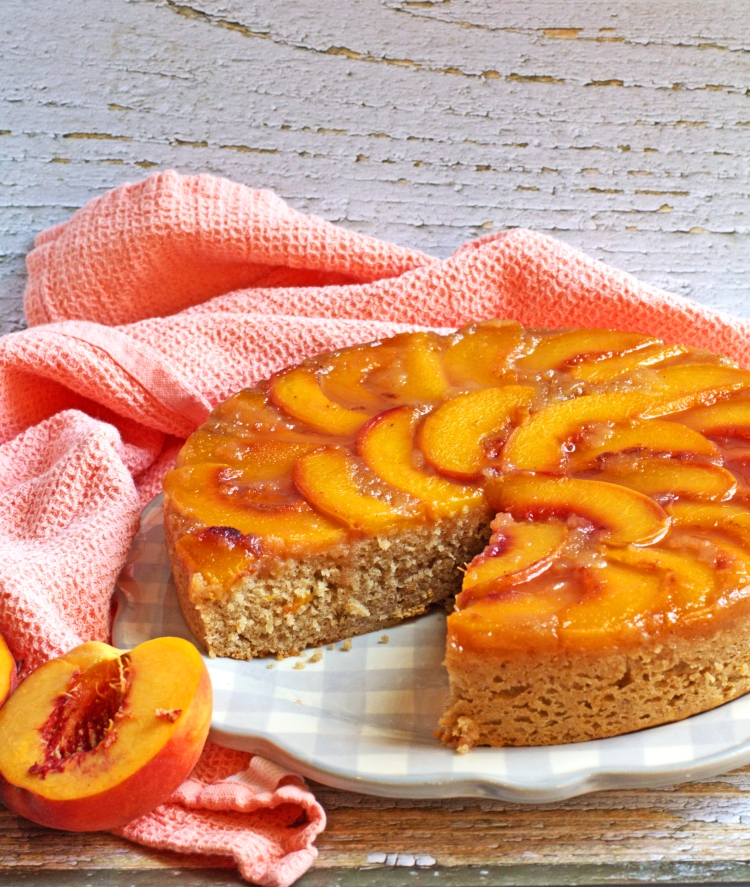 peach upside down cake